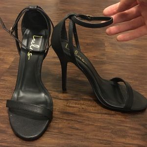 Black Ankle Strap Heels